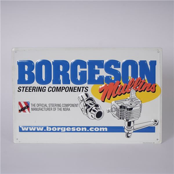 Borgeson Mullins Metal Advertising Sign