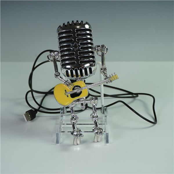 Retro Style Microphone Robot Table Lamp