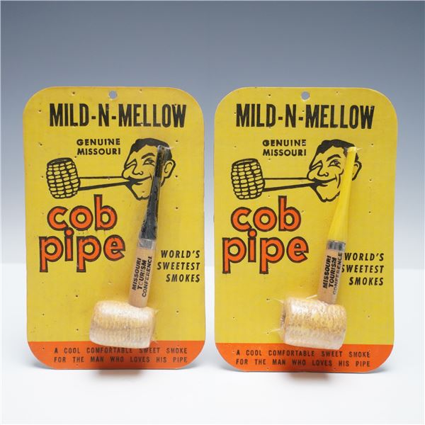 2pc Buescher's Mild-N-Mellow Missouri Cob Pipes