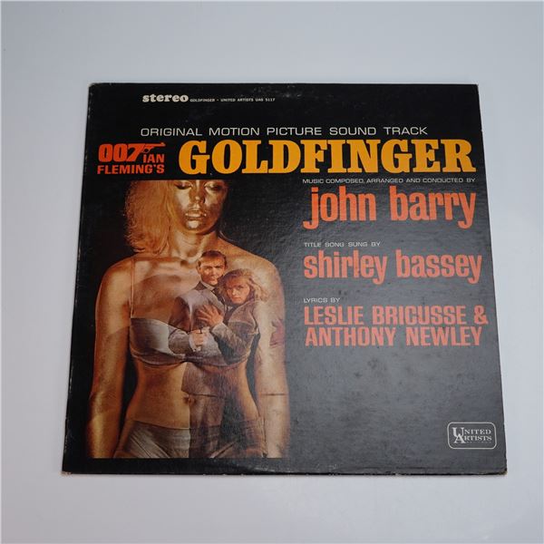 United Artists Records Goldfinger Vinyl Record, Motion Picture Soundtrack