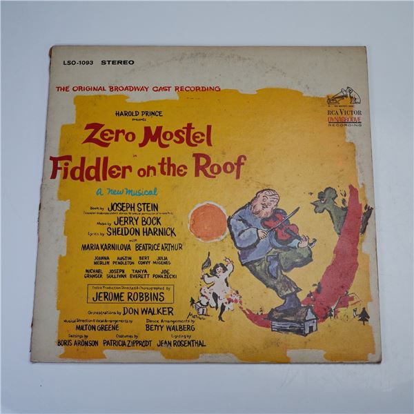 RCA Victor Records Fiddler on the Roof Original Broadway Cast Vinyl Record