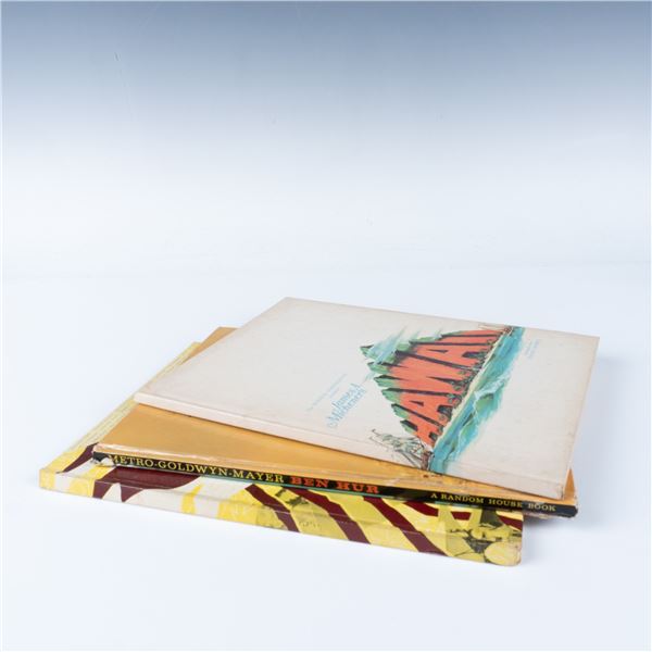 3pc Vintage Movie Books, Ben Hur, South Pacific, Hawaii