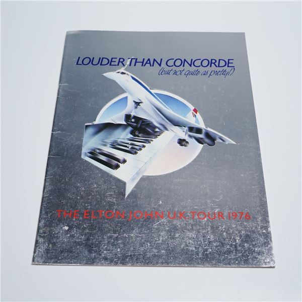 Elton John Louder Than Concorde 1976 UK Tour Booklet