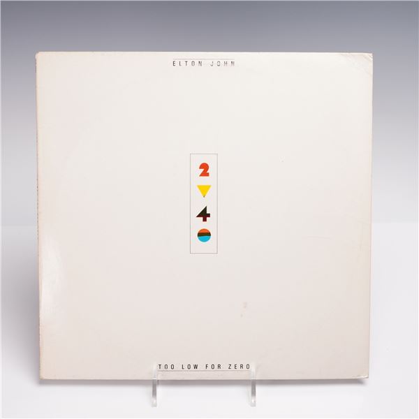 Geffen Records Elton John Vinyl Record, Too Low For Zero