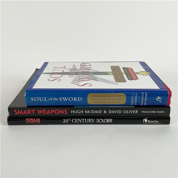 3pc Military and Weaponry History Book Collection