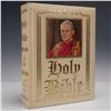Image 2 : 3pc Vintage Holy Bible, Pope John Paul II Edition Bible, and Wall Decor