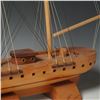Image 4 : Wood Model Sailing Ship, Two-Mast Display with Base