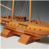 Image 7 : Wood Model Sailing Ship, Two-Mast Display with Base