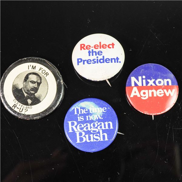 4pc Political Campaign Button Lot