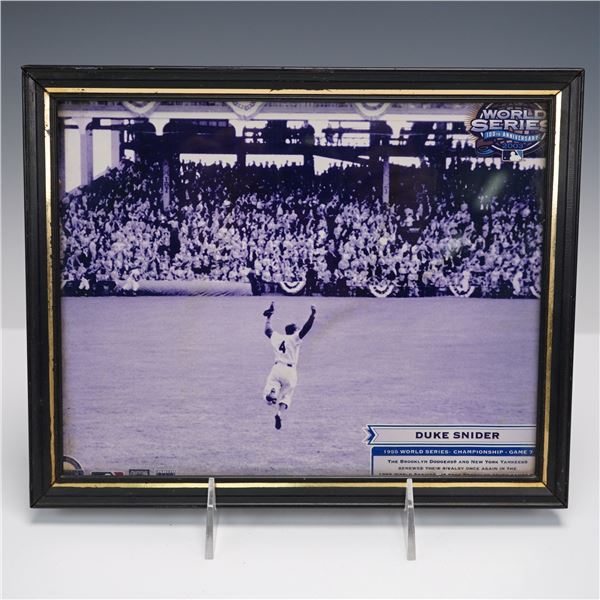 Duke Snider Photograph Framed  - 1955 World Series Commemorative