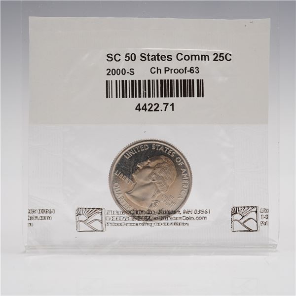 2000-S Proof US Washington State Quarter, South Carolina