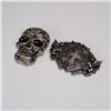 Image 1 : Two Statement Belt Buckles Skull and Heraldic Cross
