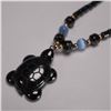 Image 3 : 4pc Beaded Jewelry Group, Enameled Earrings, Turtle Pendant & Necklace