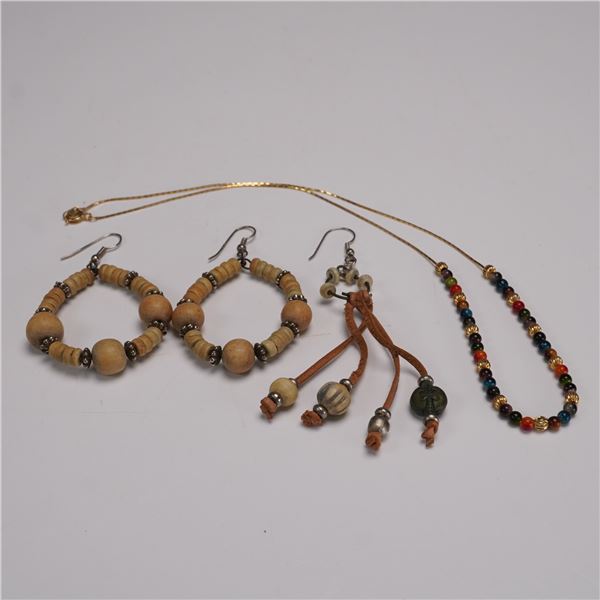 4pc Group of Beaded Costume Jewelry