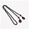 Image 1 : Black and Red Beaded Necklace