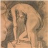 Image 3 : 2pc Nude Figure Sketches on Laid and Toned Paper