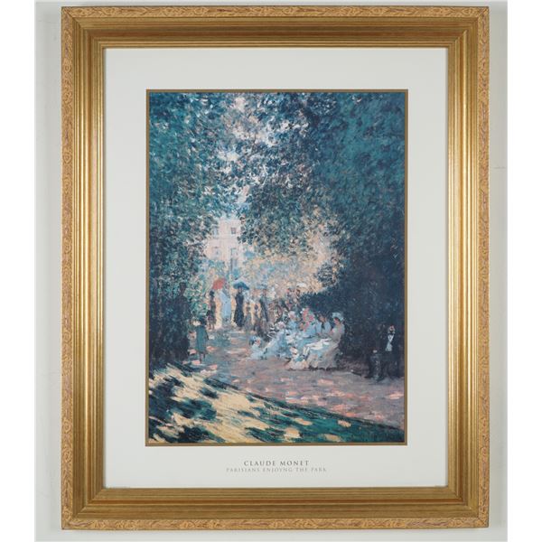 After Claude Monet, Reproduction Poster, Parisians Enjoying the Park