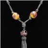 Image 6 : 3pc Necklace Set with Tassel, Mallorica-Style Beads, and Mixed Metals