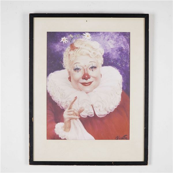 Vintage Clown Portrait Print