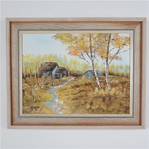 Shane, Oil on Canvas Painting, Rural Landscape, Signed