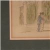Image 3 : Eduardo Vicente, Color Lithograph on Paper, Couple Near Fence