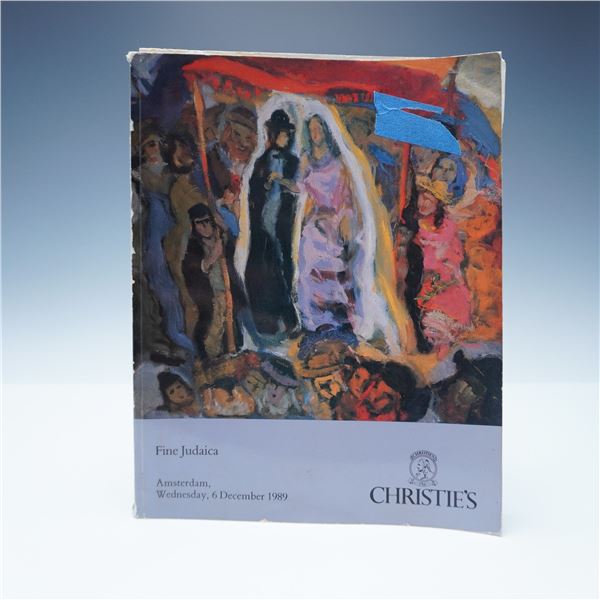 Christie's Fine Judaica Auction Catalog, Amsterdam 1989