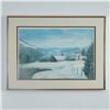 Image 1 : Audrey S Curtis Winter Landscape Lithograph