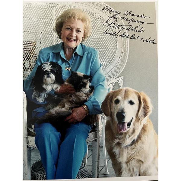 Betty White signed photo
