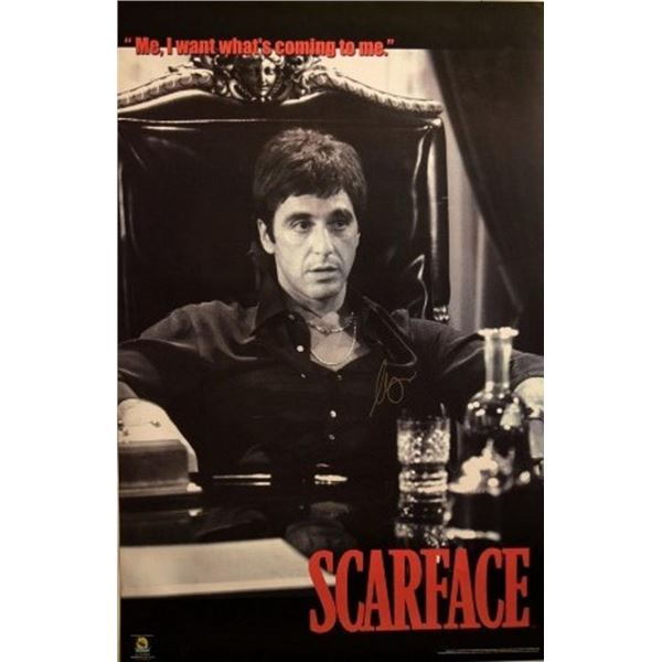 Al Pacino Scarface signed movie poster