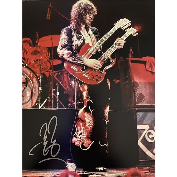 Led Zeppelin Jimmy Page signed photo