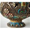 Image 1 : Cloisonné Enamel Silver Jar with Rooster Motif