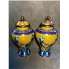 Image 2 : Pair of Late Qing Cloisonné Yellow-Ground Floral Jars