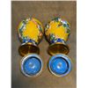 Image 4 : Pair of Late Qing Cloisonné Yellow-Ground Floral Jars