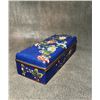 Image 2 : Cloisonné Enamel Rectangular Box with Chrysanthemum Motifs on Blue Ground