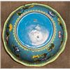 Image 4 : Cloisonné Enamel Lobed Bowl with Floral Scrolls on Blue Ground