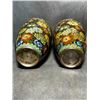 Image 3 : Pair of Cloisonné Enamel Vases with Floral Scrolls  Description