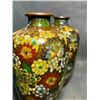 Image 4 : Pair of Cloisonné Enamel Vases with Floral Scrolls  Description
