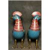 Image 2 : Pair of Cloisonné Enamel Rooster Figures
