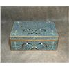 Image 1 : Cloisonné Enamel Jewelry Box with Floral Scrolls
