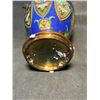 Image 3 : Cloisonné Enamel Vase with Taotie Masks on Blue Ground