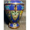 Image 6 : Cloisonné Enamel Vase with Taotie Masks on Blue Ground