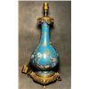 Image 1 : Cloisonné Enamel Vase with Floral and Bird Motifs (Adapted as Lamp Base)
