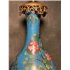 Image 5 : Cloisonné Enamel Vase with Floral and Bird Motifs (Adapted as Lamp Base)