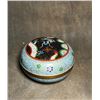 Image 1 : Cloisonné Enamel Circular Box with Dragon Design