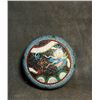 Image 3 : Cloisonné Enamel Circular Box with Dragon Design