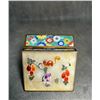 Image 7 : Cloisonné Enamel Box with Jade Carved Lid