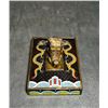 Image 3 : Late Qing to Republic Period Cloisonné Paperweight with Gilt Lion Finial and “Two Dragons C