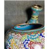 Image 5 : Cloisonné Enamel Vase with Floral Scrolls