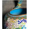 Image 6 : Cloisonné Enamel Vase with Floral Scrolls