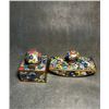 Image 2 : Pair of Cloisonné Enamel Scholar’s Desk Ornaments with Floral Scrolls